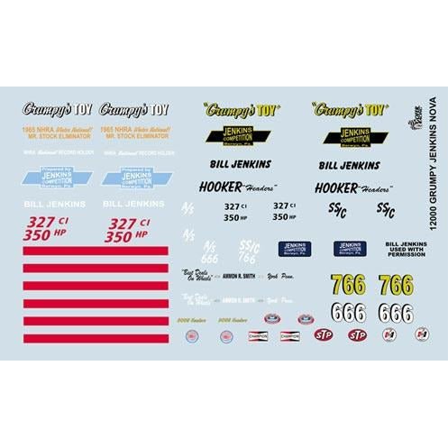 Gofer Racing 1/24 - 1/25 Scale Grumpy Jenkins Nova Graphics - Gofer Racing - ModelCars.com