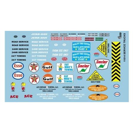 Gofer Racing 1/24 / 1/25 Service Truck Waterslide Decal Sheet - Gofer Racing - ModelCars.com