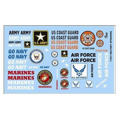 Gofer Racing 1/25 Scale 1/25 "ARMED SERVICES" Decal Sheet - Gofer Racing - ModelCars.com