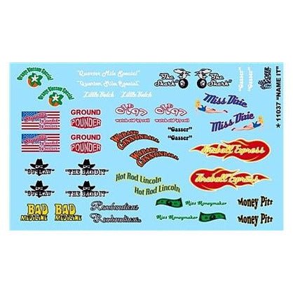 Gofer Racing 1/25 Scale NAME IT Decal Sheet - Gofer Racing - ModelCars.com
