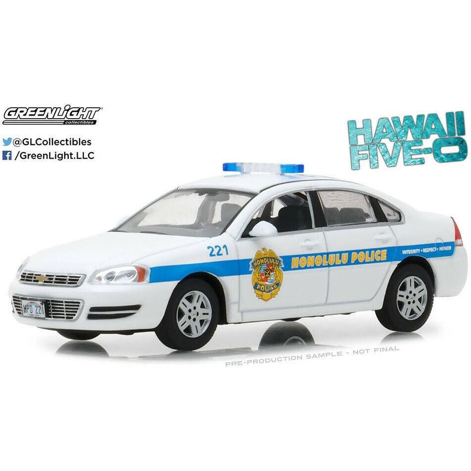 GreenLight 1/43 2010 Chevrolet Impala Honolulu Police Car-Greenlight-ModelCars.com