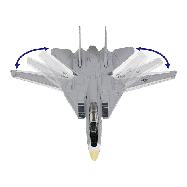 Grumman F - 14 Tomcat Fighter Aircraft "VF - 1 Wolfpack" and Section B of USS Enterprise (CVN - 65) Aircraft Carrier Display Deck "Legendary F - 14 Tomcat" Series 1/200 Diecast Model by Forces of Valor - Forces Of Valor - ModelCars.com