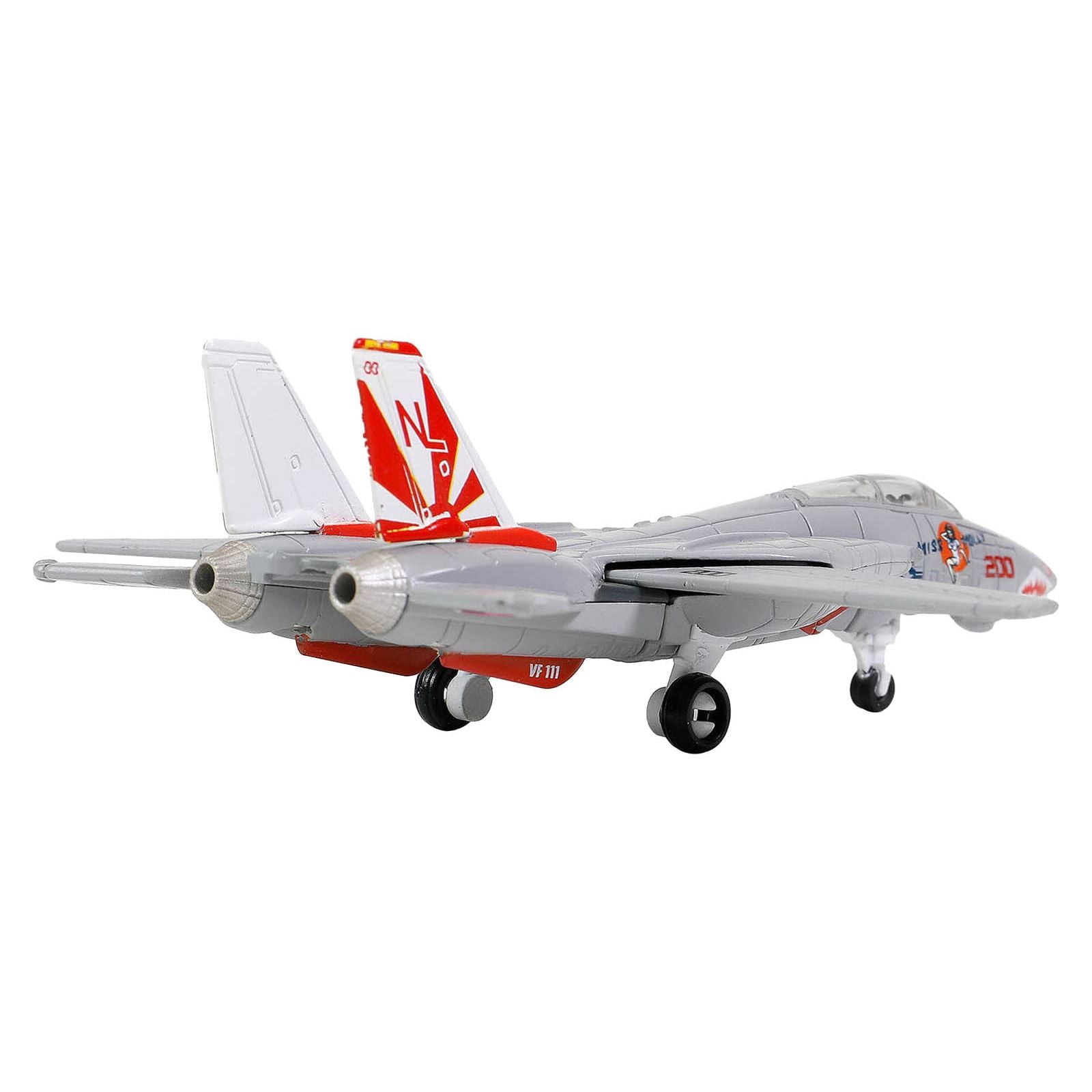 Grumman F - 14A Tomcat Fighter Aircraft "VF - 111 Sundowners" and Section J of USS Enterprise (CVN - 65) Aircraft Carrier Display Deck "Legendary F - 14 Tomcat" Series 1/200 Diecast Model by Forces of Valor - Forces Of Valor - ModelCars.com