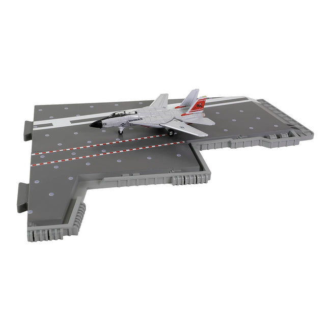 Grumman F - 14A Tomcat Fighter Aircraft "VF - 31 Tomcatters" and Section L of USS Enterprise (CVN - 65) Aircraft Carrier Display Deck "Legendary F - 14 Tomcat" Series 1/200 Diecast Model by Forces of Valor - Forces Of Valor - ModelCars.com