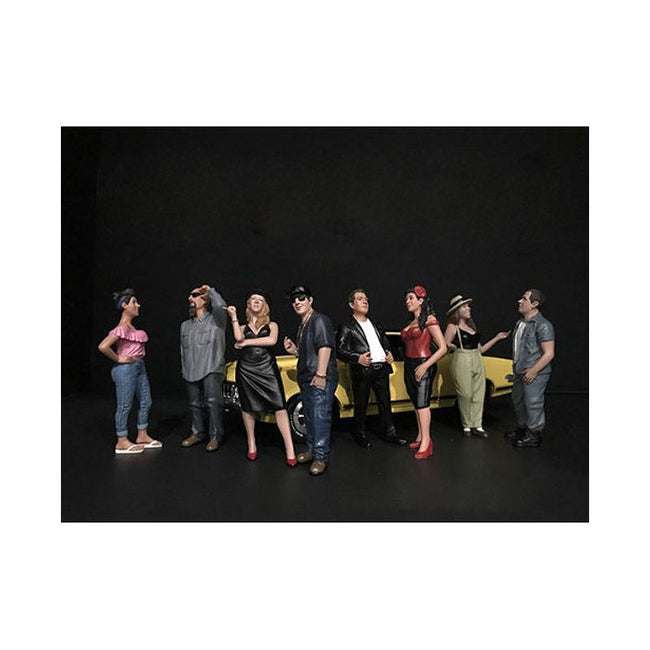 "Hanging Out" Series II 8 piece Figurine Set for 1/18 Scale Models by American Diorama-American Diorama-ModelCars.com