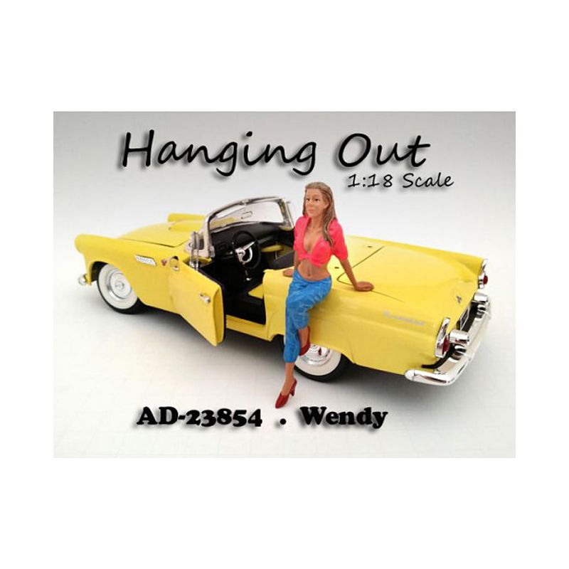 "Hanging Out" Wendy Figurine for 1/18 Scale Models by American Diorama-American Diorama-ModelCars.com