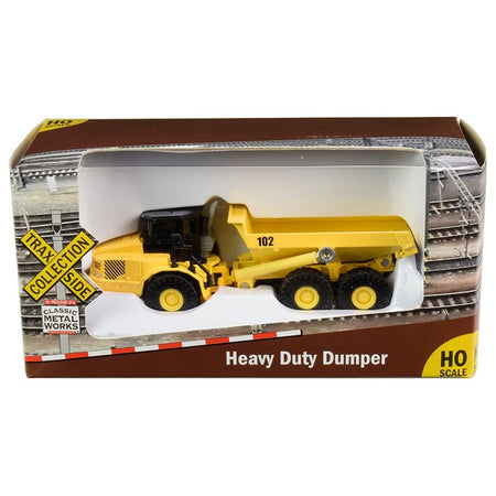 Heavy Duty Dumper Truck Yellow "TraxSide Collection" 1/87 (HO) Scale Diecast Model by Classic Metal Works-Classic Metal Works-ModelCars.com