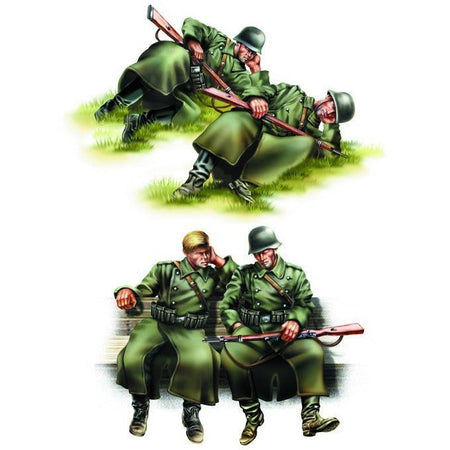 Hobby Boss 1/35 GERMAN INFANTRY-Taking a rest 84420-Hobby Boss-ModelCars.com