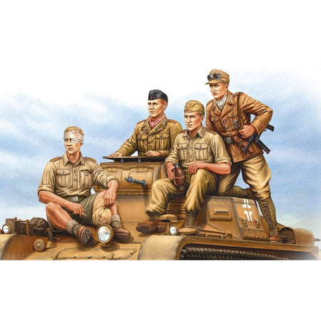 Hobby Boss 1/35 German Tropical Panzer Crew 84409-Hobby Boss-ModelCars.com
