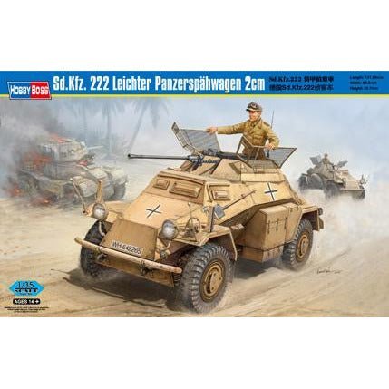 Hobby Boss 1/35 Sd.Kfz. 222 Leichter Panzerspahwagen 2cm 82442-Hobby Boss-ModelCars.com