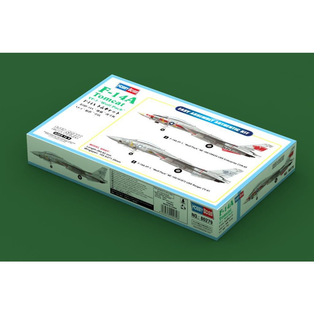 Hobby Boss 1/72 F 14A Tomcat VF 1 Wolf Pack 80279-Hobby Boss-ModelCars.com