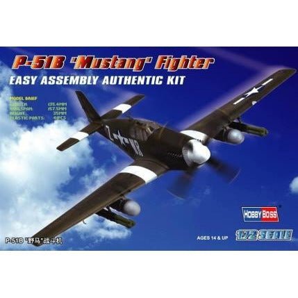 Hobby Boss 1/72 P-51B Mustang Fighter 80242-Hobby Boss-ModelCars.com
