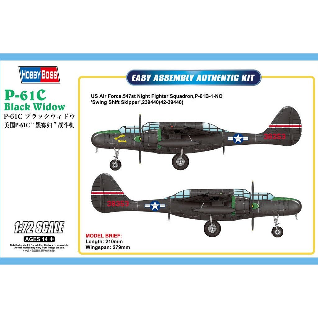 Hobby Boss 1/72 P - 61C Black Widow 87263 - Heartland - ModelCars.com