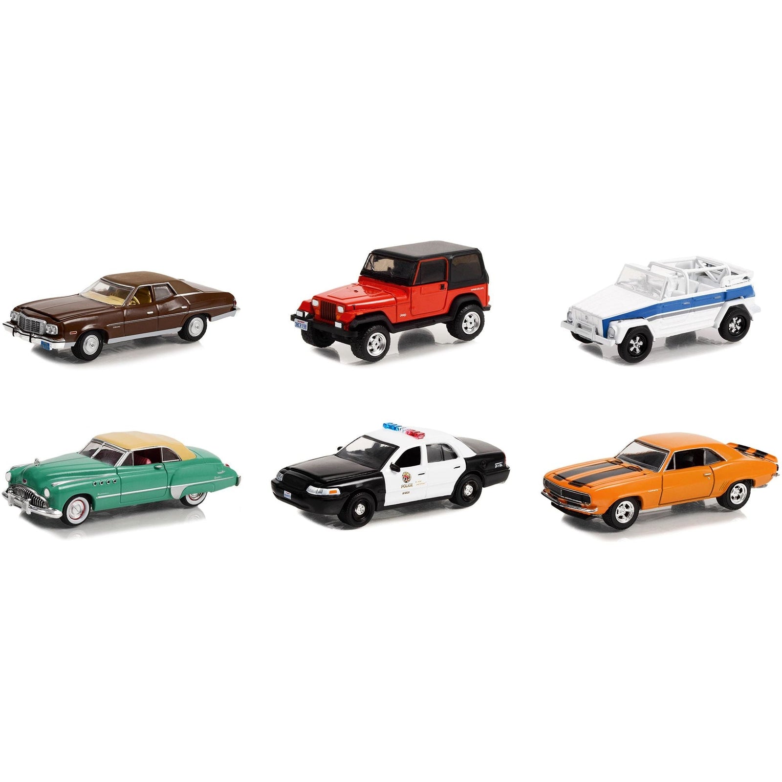 "Hollywood Series" Set of 6 pieces Release 37 1/64 Diecast Model Cars by Greenlight - Greenlight - ModelCars.com