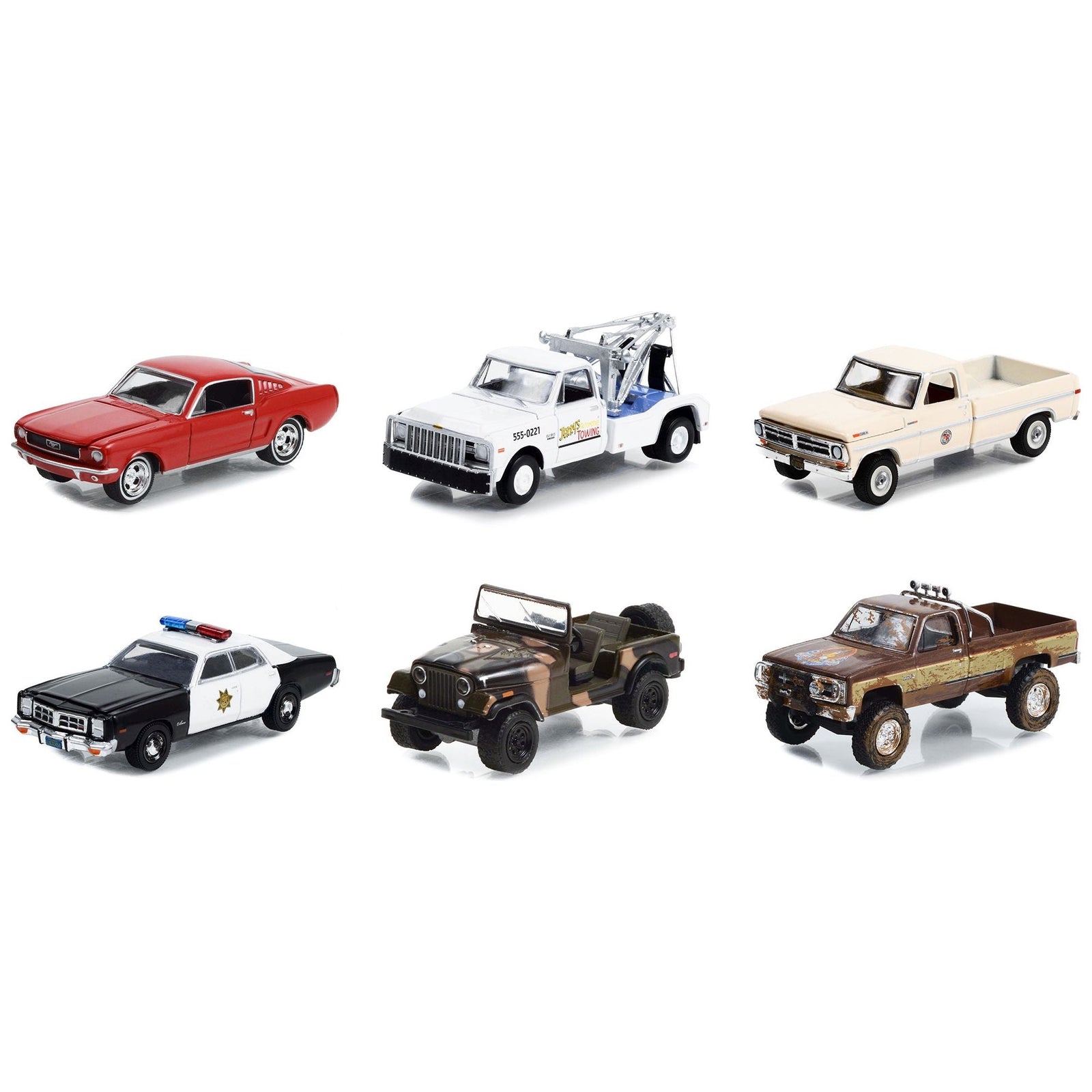 Hollywood Special Edition Fall Guy Stuntman Association "The Fall Guy" (1981 - 1986) TV Series Set of 6 pieces 1/64 Diecast Model Cars by Greenlight - Greenlight - ModelCars.com