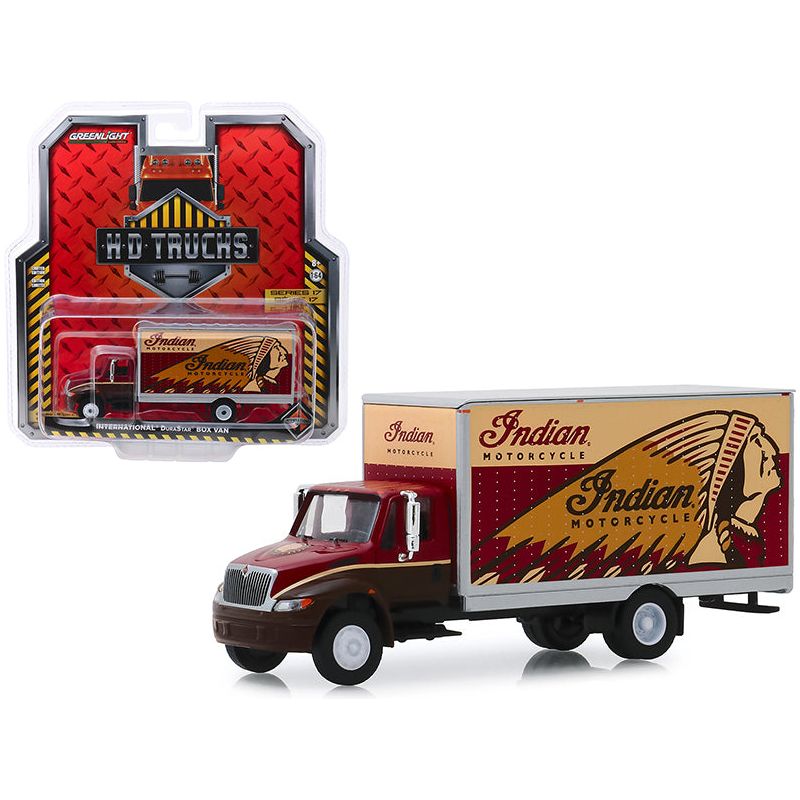 International Durastar Box Van "Indian Motorcycle" "H.D. Trucks" Series 17 1/64 Diecast Model by Greenlight - Greenlight - ModelCars.com
