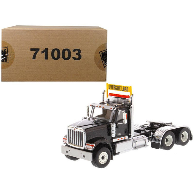 International HX520 Day Cab Tandem Tractor Black 1/50 Diecast Model by Diecast Masters-Diecast Masters-ModelCars.com