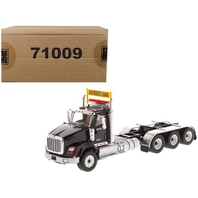 International HX620 Day Cab Tridem Tractor Black 1/50 Diecast Model by Diecast Masters-Diecast Masters-ModelCars.com
