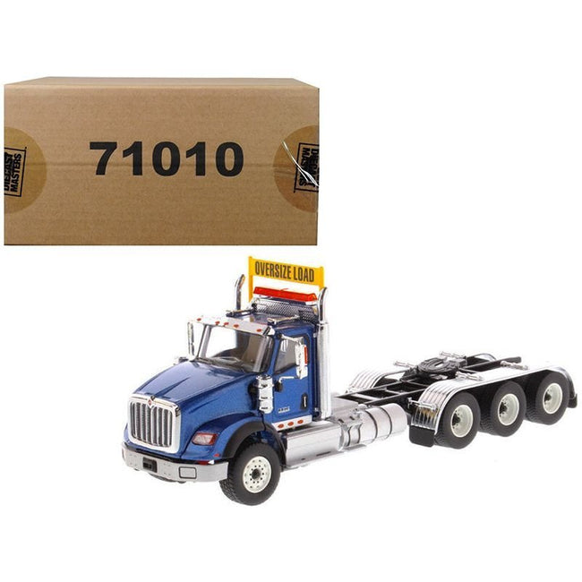 International HX620 Day Cab Tridem Tractor Blue 1/50 Diecast Model by Diecast Masters-Diecast Masters-ModelCars.com
