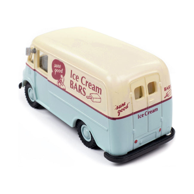 International Metro Van Light Blue and Cream with Red Stripes "Ice Cream Bars" 1/87 (HO) Scale Model Car by Classic Metal Works - Classic Metal Works - ModelCars.com