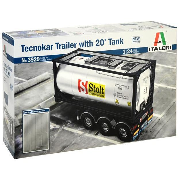 Italeri 1/24 Tecnokar Trailer With 20' Tank-Italeri-ModelCars.com