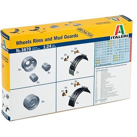 Italeri 1/24 Wheels Rims And Mud Guards-Italeri-ModelCars.com