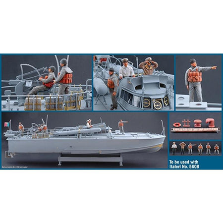Italeri 1/35 M.A.S. Crew And Accessories-Italeri-ModelCars.com