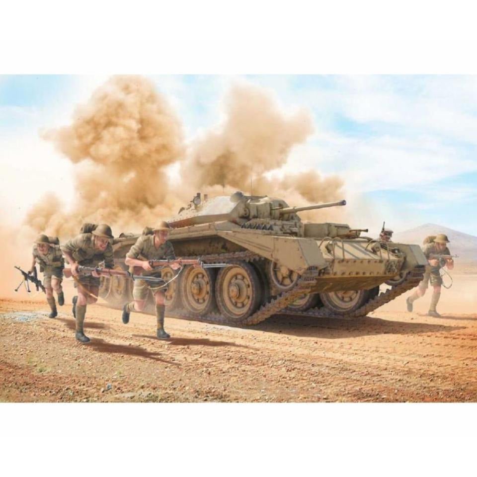 Italeri 1/35 Scale Crusader II w/ 8th Army Infantry-Italeri-ModelCars.com