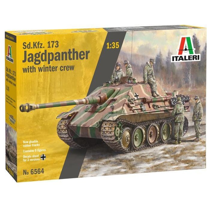 Italeri 1/35 Sd.Kfz.173 Jagdpanther With Winter Crew-Italeri-ModelCars.com