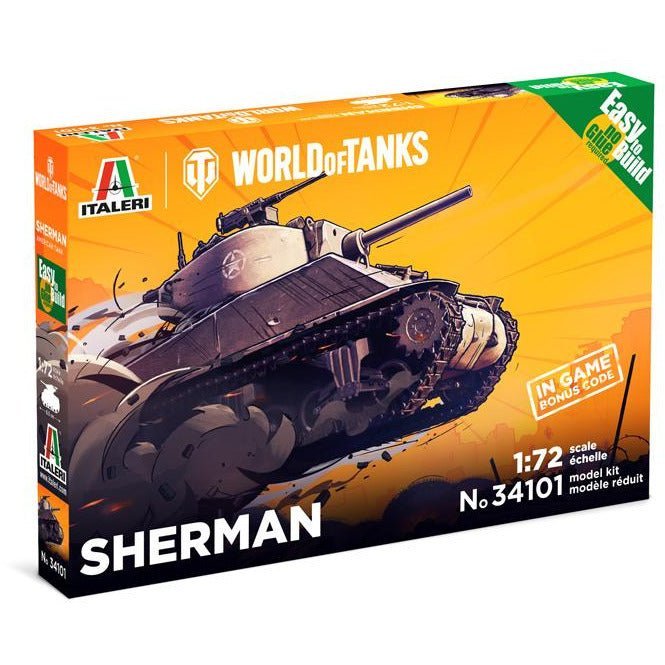 Italeri 1/72 Sherman - Wot - Easy To Build-Italeri-ModelCars.com