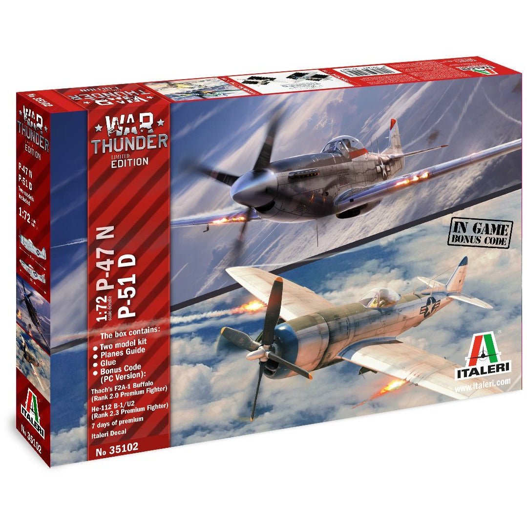 Italeri 1/72 War Thunder - P-47 N & P-51 D-Italeri-ModelCars.com