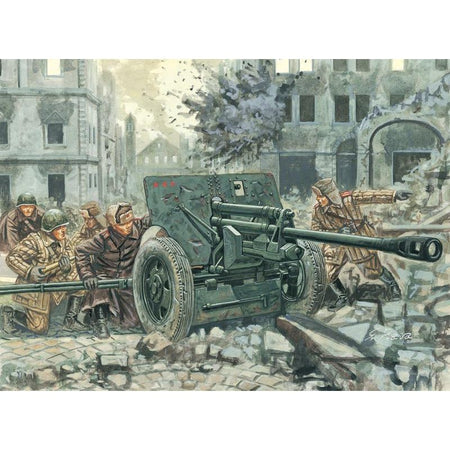 Italeri 1/72 Zis 3 At Gun With Servants-Italeri-ModelCars.com