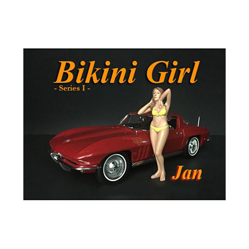 Jan Bikini Calendar Girl Figure for 1/24 Scale Models by American Diorama-American Diorama-ModelCars.com