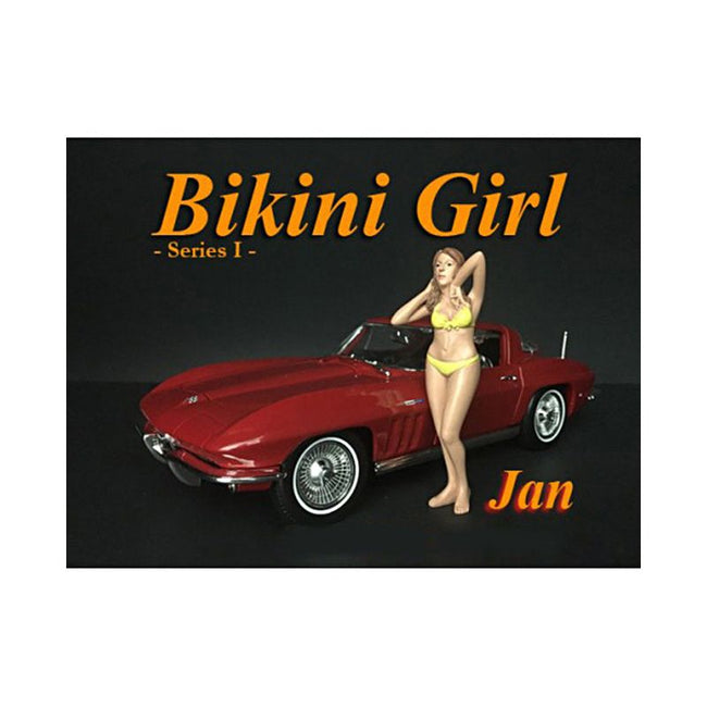 Jan Bikini Calendar Girl Figure for 1/24 Scale Models by American Diorama-American Diorama-ModelCars.com