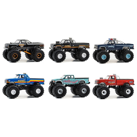 "Kings of Crunch" Set of 6 Monster Trucks Series 14 1/64 Diecast Model Trucks by Greenlight - Greenlight - ModelCars.com