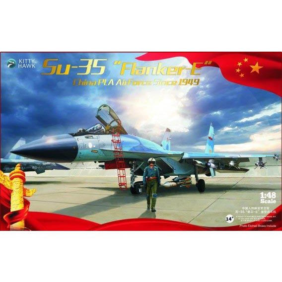 Kitty Hawk 1/48 Su35 Flanker E Chinese PLAAF Since 1949 Fighter - Heartland - ModelCars.com
