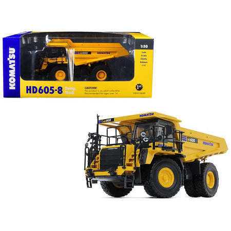 Komatsu HD605-8 Dump Truck 1/50 Diecast Model by First Gear-First Gear-ModelCars.com