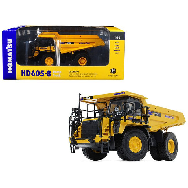 Komatsu HD605-8 Dump Truck 1/50 Diecast Model by First Gear-First Gear-ModelCars.com