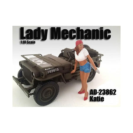 Lady Mechanic Katie Figure For 1:18 Scale Models by American Diorama - American Diorama - ModelCars.com