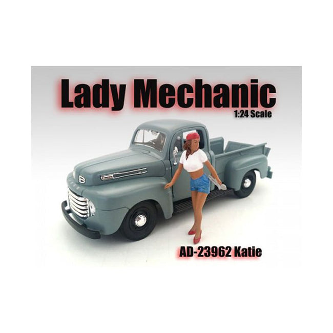 Lady Mechanic Katie Figurine for 1/24 Scale Models by American Diorama - American Diorama - ModelCars.com