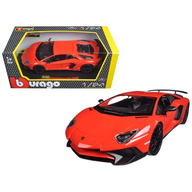Lamborghini Aventador LP750 - 4 Red 1/24 Diecast Model Car by Bburago - Bburago - ModelCars.com