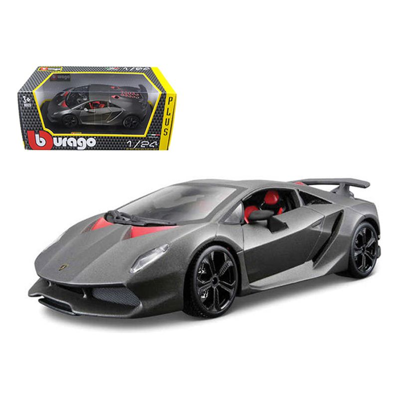 Lamborghini Sesto Elemento Matt Grey 1/24 Diecast Car Model by Bburago - Bburago - ModelCars.com
