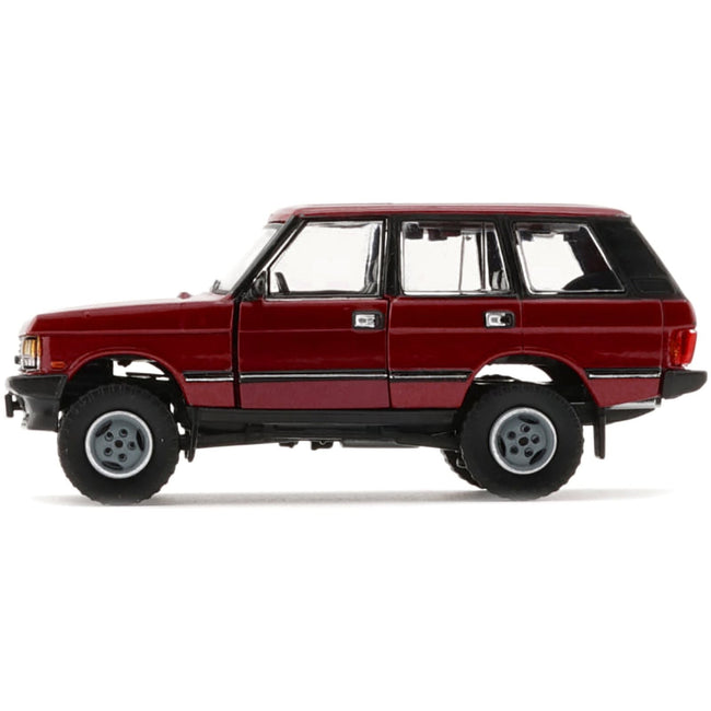 Land Rover Range Rover Classic LSE RHD (Right Hand Drive) Red with Sunroof with Extra Wheels 1/64 Diecast Model Car by BM Creations-BM Creations-ModelCars.com