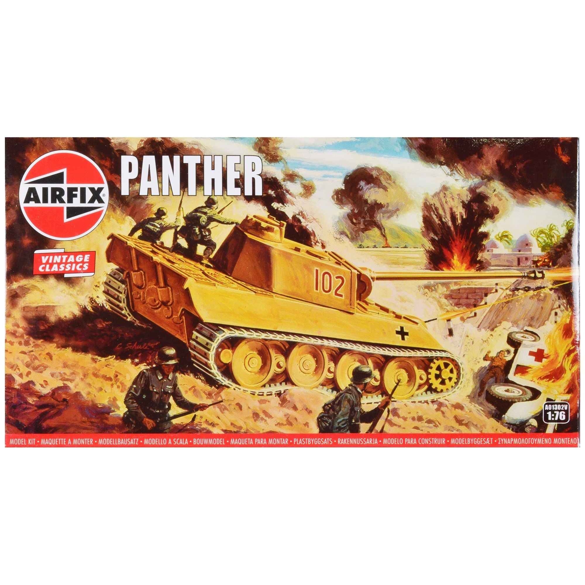 Level 2 Model Kit German Panther Tank 1/76 Plastic Model Kit by Airfix - Airfix - ModelCars.com