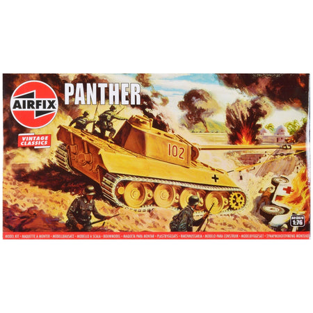 Level 2 Model Kit German Panther Tank 1/76 Plastic Model Kit by Airfix-Airfix-ModelCars.com