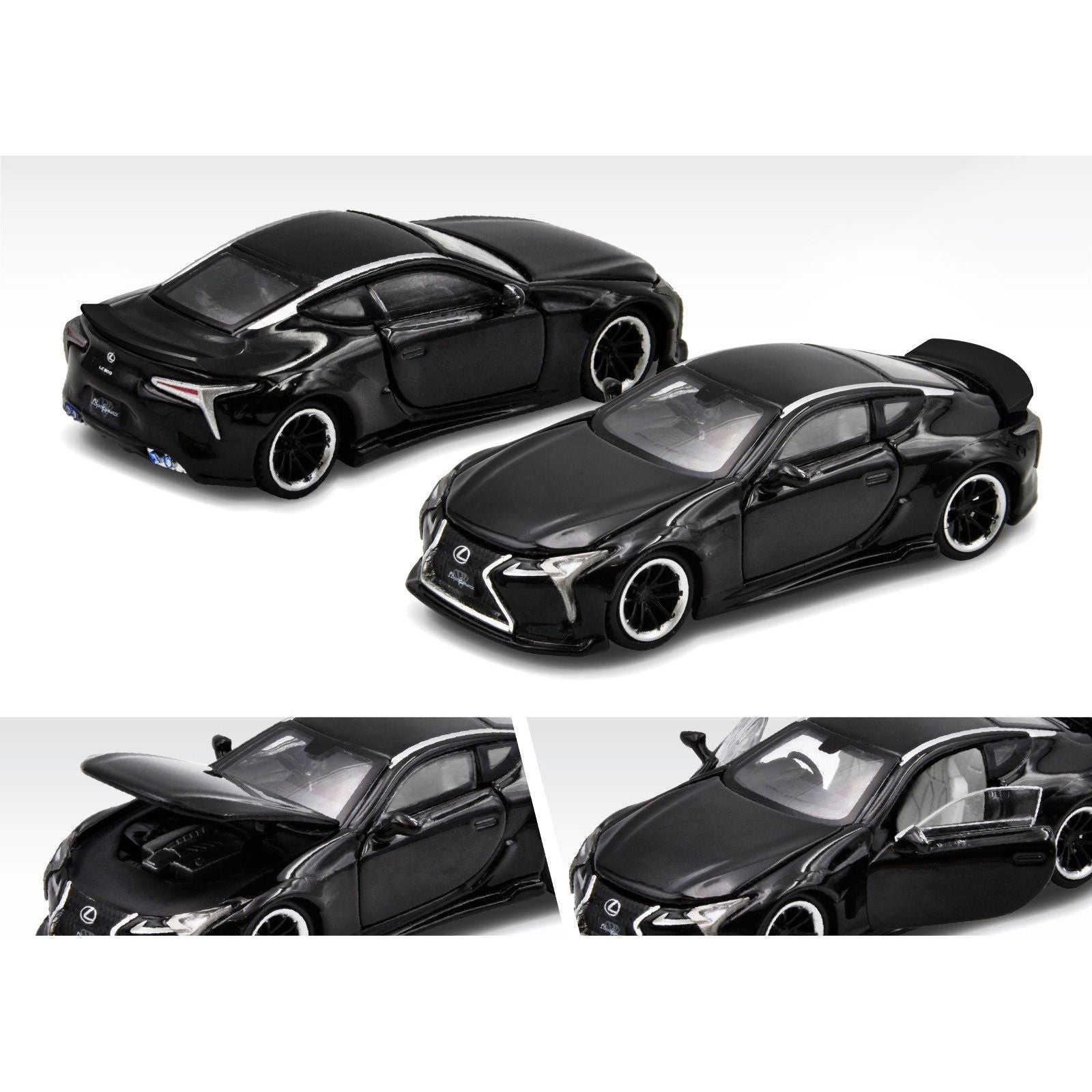 Lexus LC500 LB Works RHD (Right Hand Drive) Dark Black Limited Edition to 1200 pieces 1/64 Diecast Model Car by Era Car - Era Car - ModelCars.com