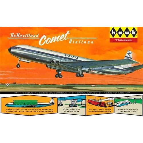 Lindberg 1/144 Hawk British Jetliner DeHavilland Comet Scale Model Kit-Lindberg-ModelCars.com