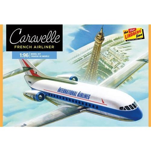 Lindberg French Jet Airliner Caravelle 1/96 Scale Model Kit-Lindberg-ModelCars.com