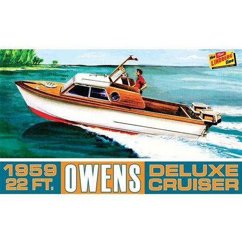 Lindberg Owens Outboard Cruiser Boat 1/25 Scale Model Kit-Lindberg-ModelCars.com