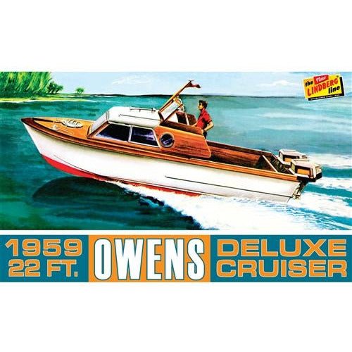 Lindberg Owens Outboard Cruiser Boat 1/25 Scale Model Kit - Lindberg - ModelCars.com